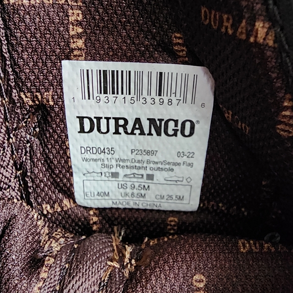 Durango Serape Flag Brown Boots - Picture 3 of 3